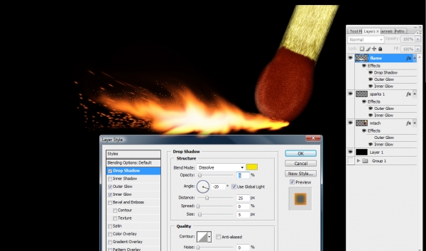 Creation of Flame On: Step 23